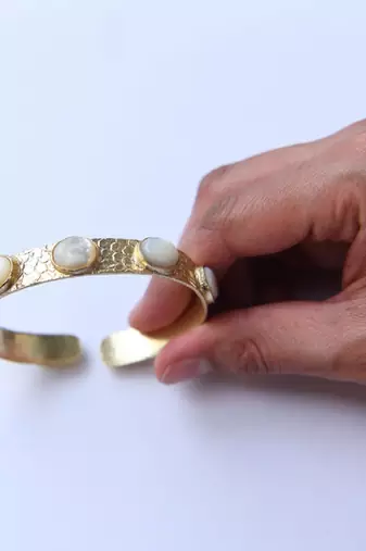 Emily mother of pearl cuff