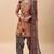Brown embroidered cotton unstitched salwar salwar suit material