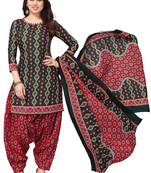Green printed cotton unstitched salwar salwar suit material