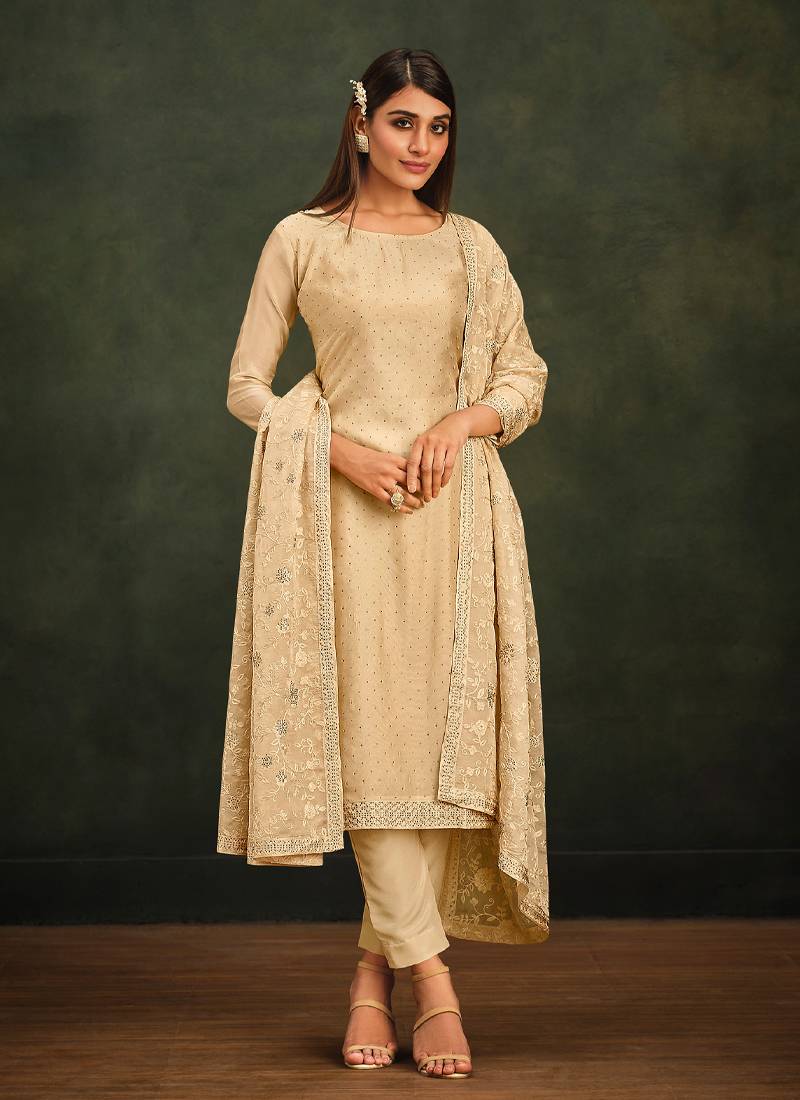 Designer Lemon Yellow Straight Suit For Party Wear