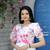 Fancy Girlish Partywear Floral Print Gown For Graceful Looks In White Colour