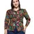 Anushil printed women's casual shirt - stylish floral collar, regular fit, cotton fabric with puff sleeves