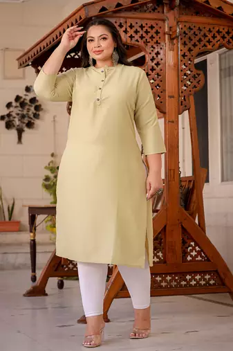  green solid straight kurta