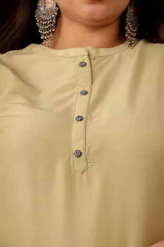  green solid straight kurta