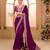 Beautiful wine embroidery work lace border georgette saree for women