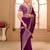 Beautiful wine embroidery work lace border georgette saree for women