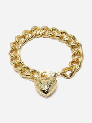 Gold & gold adjustable bracelet with kundan &  pearls 3
