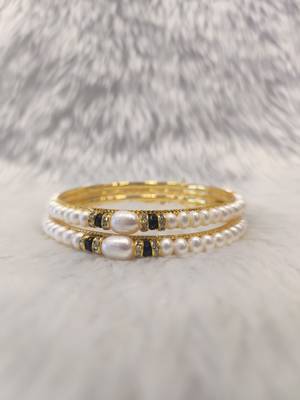 Mannat raj pearls and jewellers natural fresh water hyderabadi beautiful pearls bangles 2