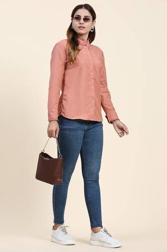 Anushil women's cotton shirts | comfortable and fashionable with gathered neck and sleeves