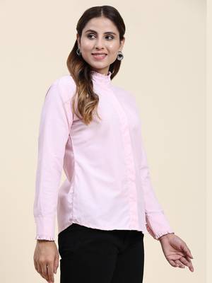 Anushil women's cotton shirts | comfortable and fashionable with gathered neck and sleeves 4