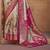 Kimisha women's beige poly silk saree with unstitched blouse piece
