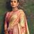 Kimisha women's gold silk saree with unstitched blouse piece