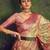 Kimisha women's gold silk saree with unstitched blouse piece