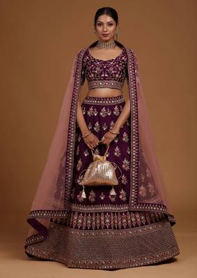 Violet Wedding Lehenga Choli for Women 1
