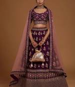Violet Wedding Lehenga Choli for Women