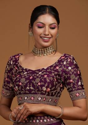 Violet Wedding Lehenga Choli for Women 5