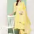 women yellow floral anarkali kurta pant and dupatta set