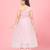 Aarika girls pink colour solid net gown