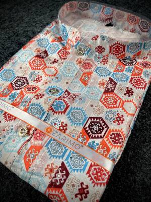 Multicolor sequins cotton silk stitched mens kurta 4