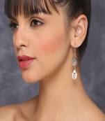 Dainty multi coloured stone drop earrings