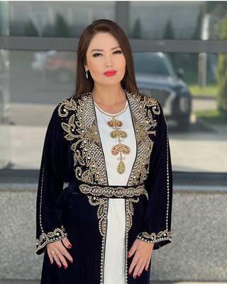 Dual Zari Stone Work Georgette Islamic Style Beads Embedded Partywear Kaftan Long Gown Evening wear Dubai kaftan 5