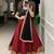Maroon Cotton With Gamthi Work And Original Mirror Work Lace Border With Gota Patti Touch  Lehenga Choli