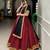 Maroon Cotton With Gamthi Work And Original Mirror Work Lace Border With Gota Patti Touch  Lehenga Choli