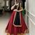 Maroon Cotton With Gamthi Work And Original Mirror Work Lace Border With Gota Patti Touch  Lehenga Choli
