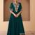 Dark green color georgette semi stitched embroidered designer suit