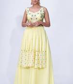 Fusionic lime mirror_work readymade-suits With Dupatta