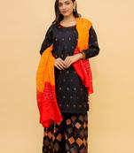 Fusionic navy-blue sequins_work readymade-suits With Dupatta