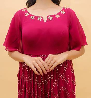 Fusionic raspberry  readymade-suits With Dupatta 4