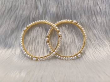Mannat raj pearls and jewellers natural fresh water hyderabadi exclusive pearls bangles 1