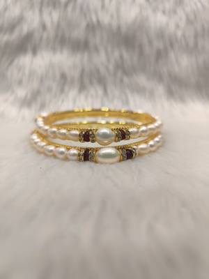 Mannat raj pearls and jewellers natural fresh water hyderabadi beautiful pearls bangles 1