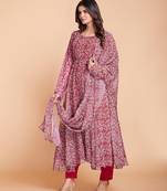 Fusionic maroon gota_patti readymade-suits With Dupatta