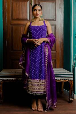 Fusionic purple sequins_work readymade-suits With Dupatta 1