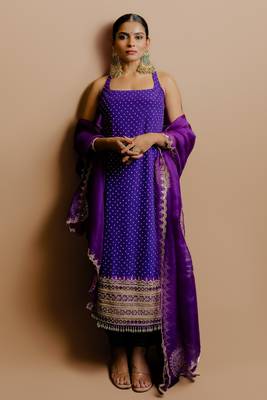 Fusionic purple sequins_work readymade-suits With Dupatta 2