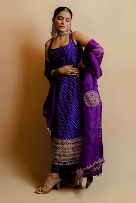Fusionic purple sequins_work readymade-suits With Dupatta 4