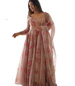 Fusionic Chiku Color Ethnic wear Gown Set