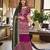 Magenta color embroidered faux georgette fancy palazzo suit