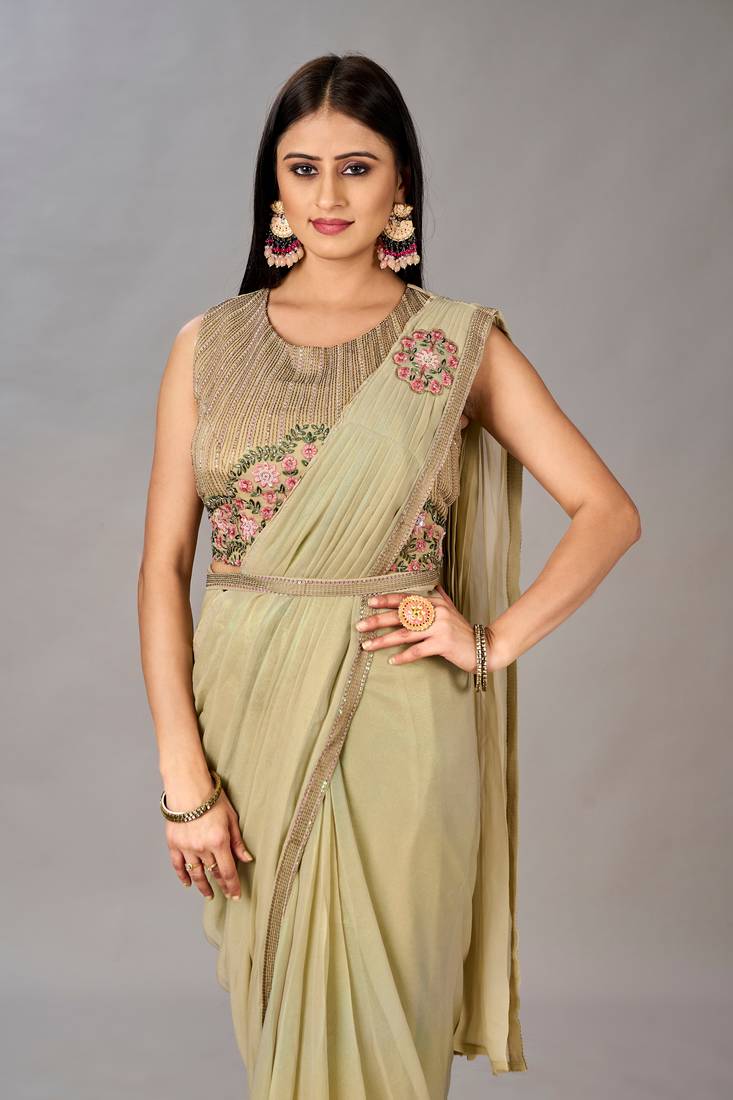 Women Ready To Wear Stitched Blouse With Embroidery And Sequins Work