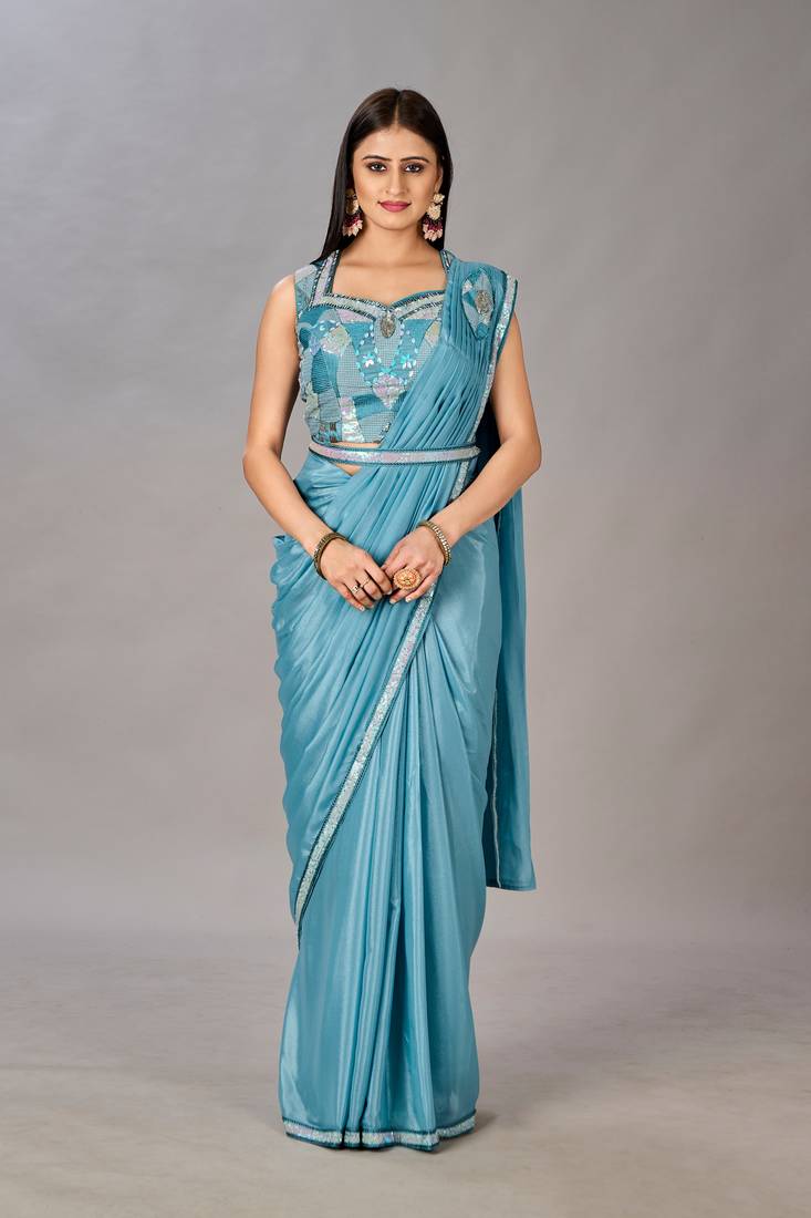 Women Ready To Wear Stitched Blouse With Embroidery And Sequins Work