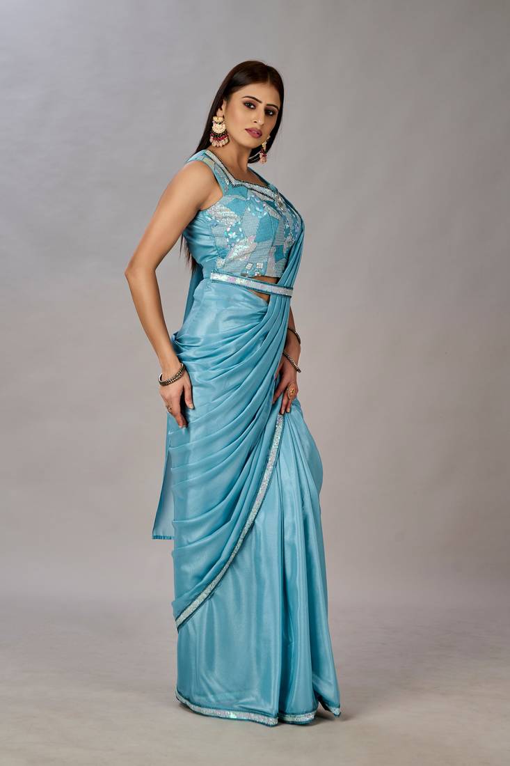 Women Ready To Wear Stitched Blouse With Embroidery And Sequins Work