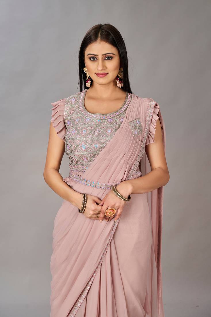 Women Ready To Wear Stitched Blouse With Embroidery And Sequins Work