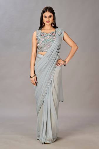 Women Ready To Wear Stitched Blouse With Embroidery And Sequins Work