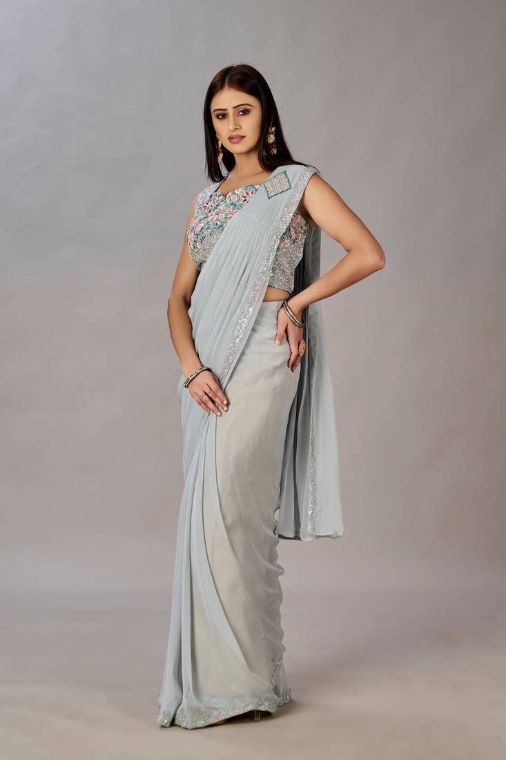 Women Ready To Wear Stitched Blouse With Embroidery And Sequins Work