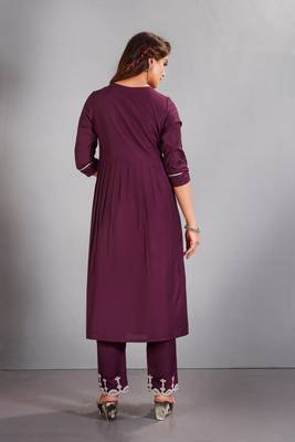 Salwar Suit Embroidered With Digital Print Dupatta And Trim Embroidery On Pant 3