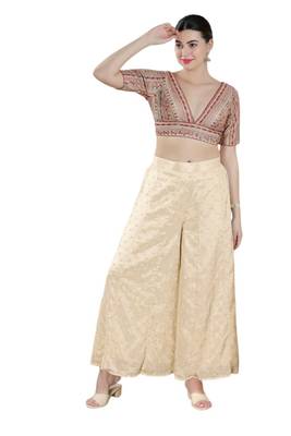Padded Silk V-Neck Blouse 5