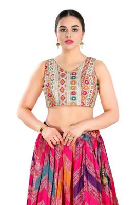 Padded Silk V-Neck Blouse 2