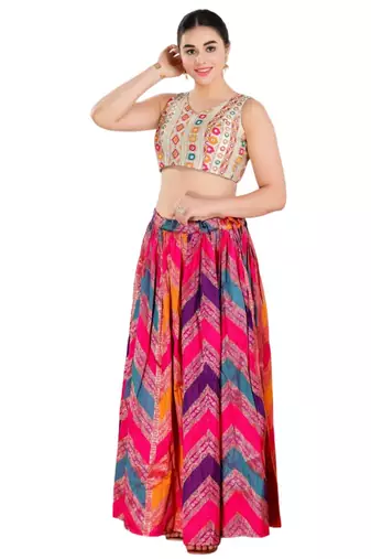 Padded Silk V-Neck Blouse
